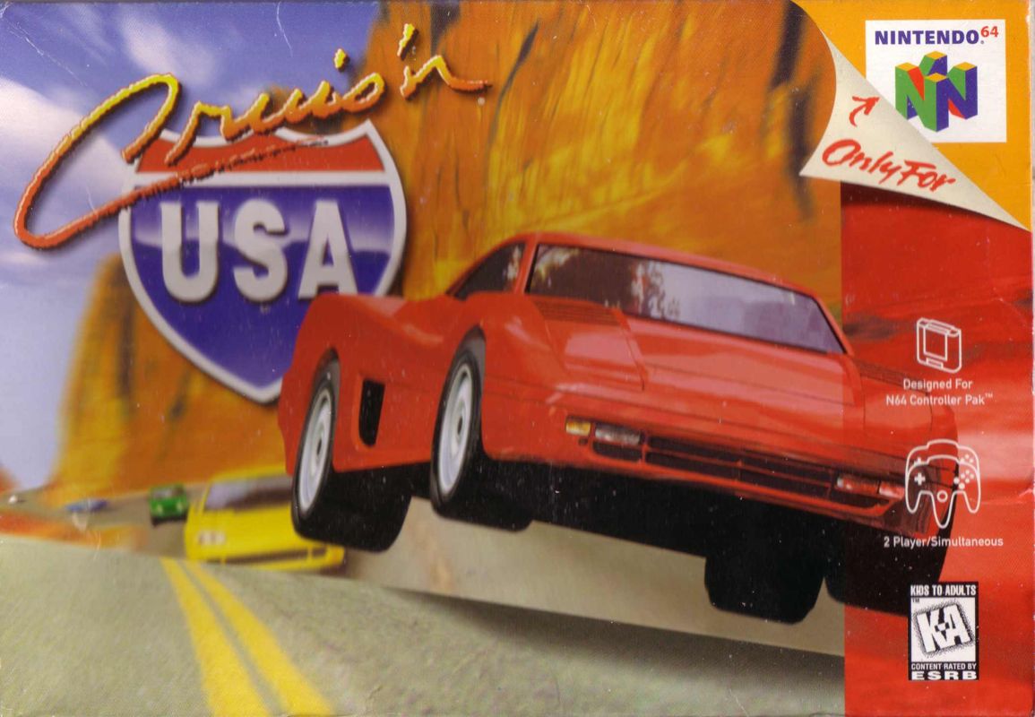 Cruis'n USA box art for Nintendo 64